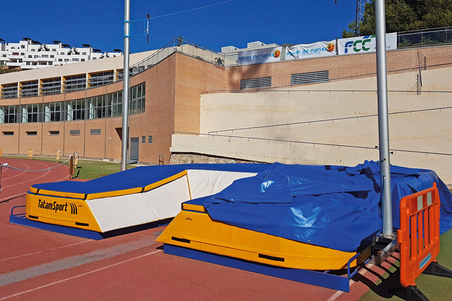 Landingsmatte for stavsprang