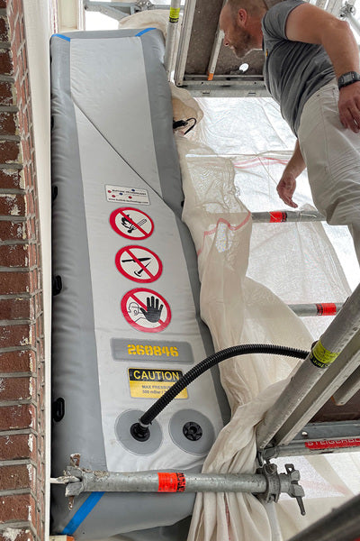 Oppblåsbar fasade forsegler