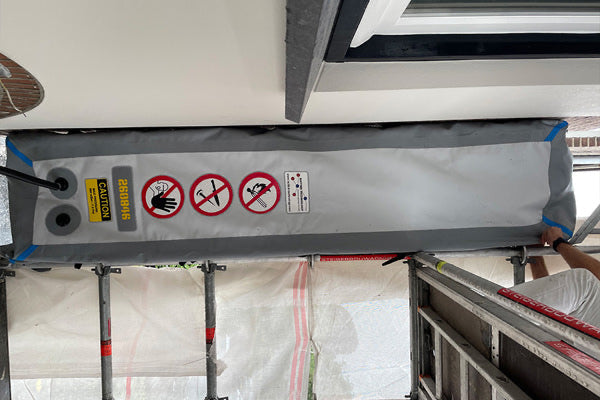 Oppblåsbar fasade forsegler