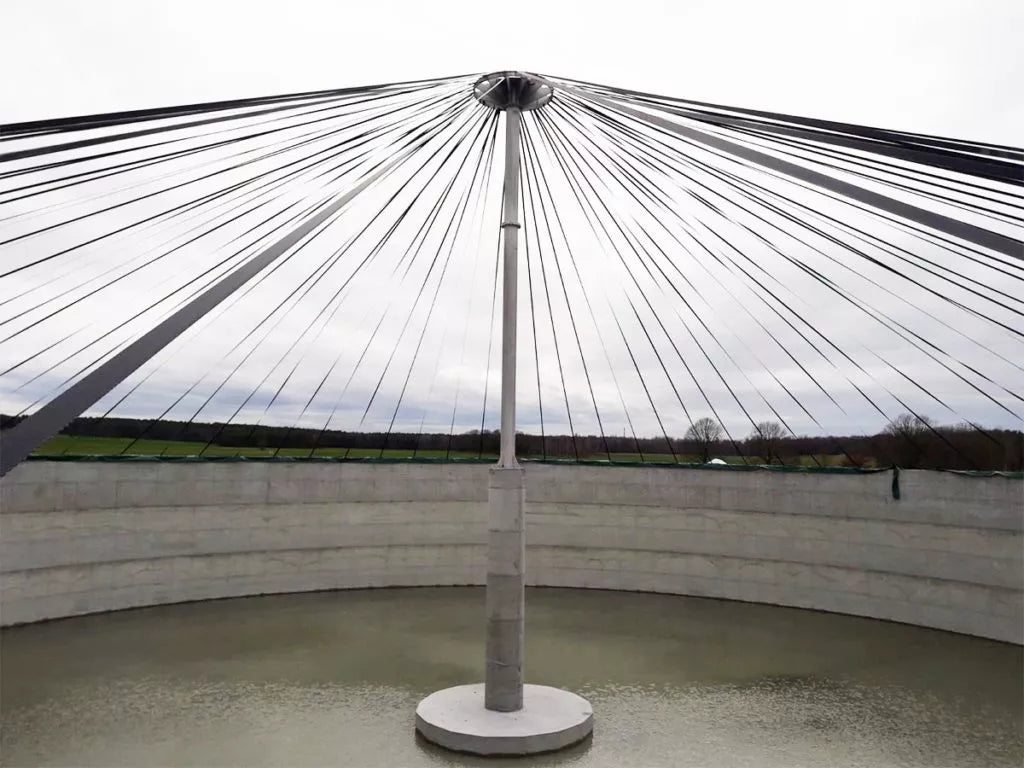 Tank overbygg opp til 40 m i diameter med galvanisert senter søyle