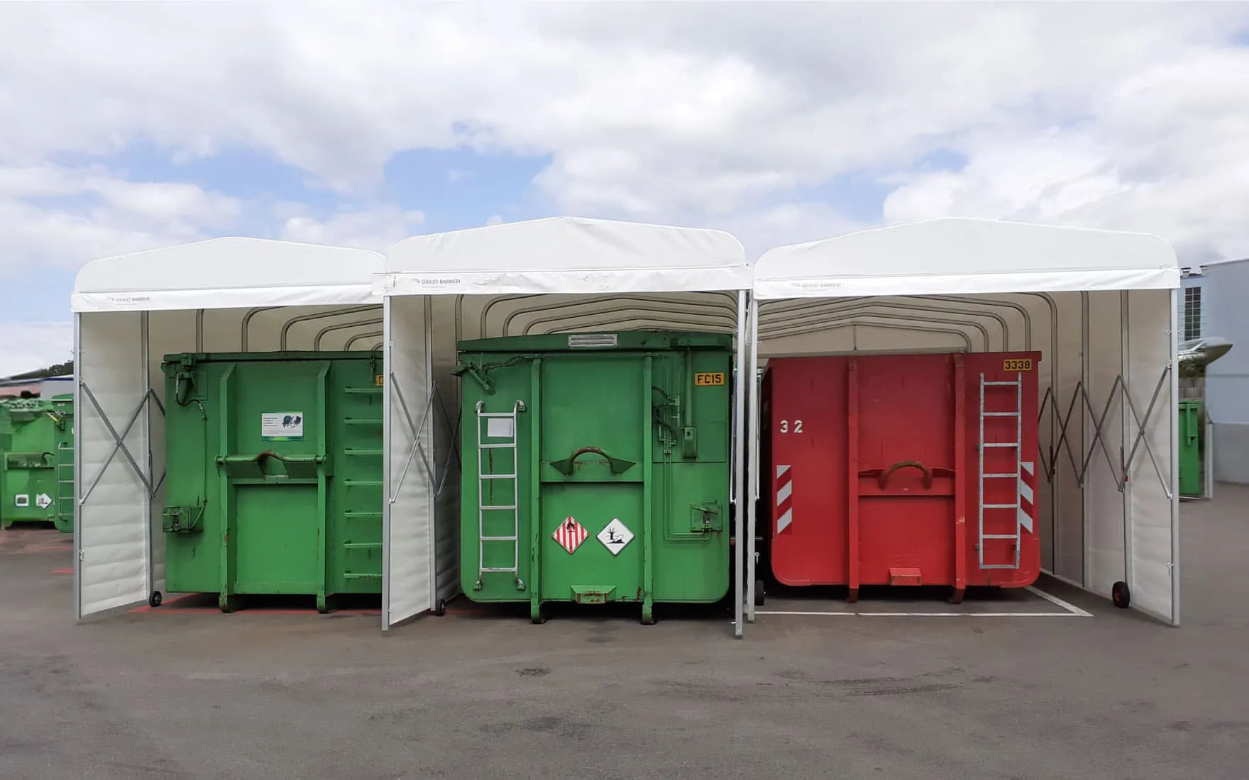 Uttrekkbare telt og haller på hjul