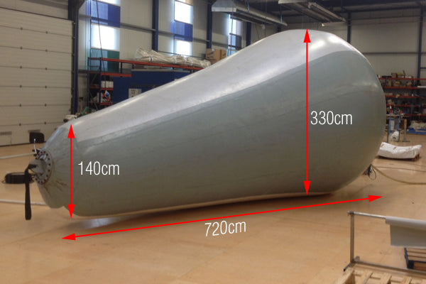 Heavy duty undervanns løfte poser for industriell bruk