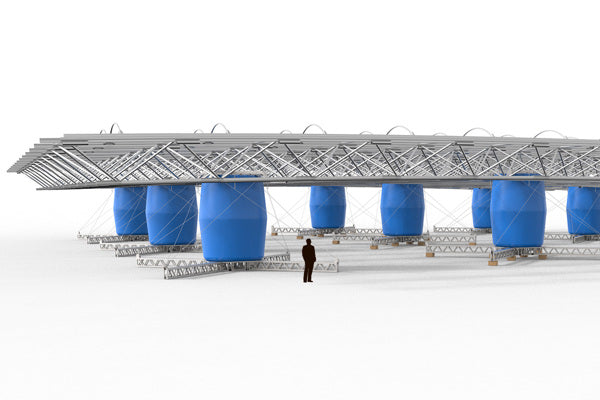 Oppblåsbar stabiliserende løfte enhet