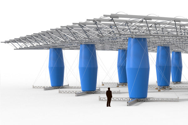 Oppblåsbar stabiliserende løfte enhet