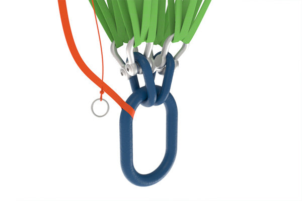 Lukkede fallskjerm poser