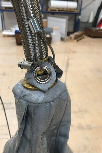 Varmebestandig oppblåsbar ventil