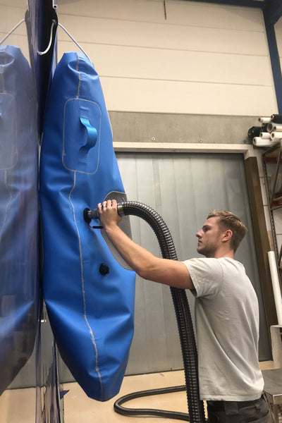 Oppblåsbare puter for sikring av last