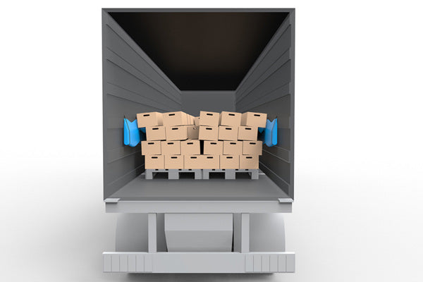 Oppblåsbare puter for sikring av last