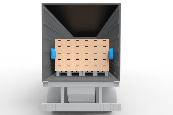 Oppblåsbare puter for sikring av last