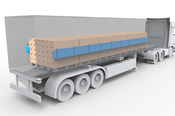 Oppblåsbare puter for sikring av last