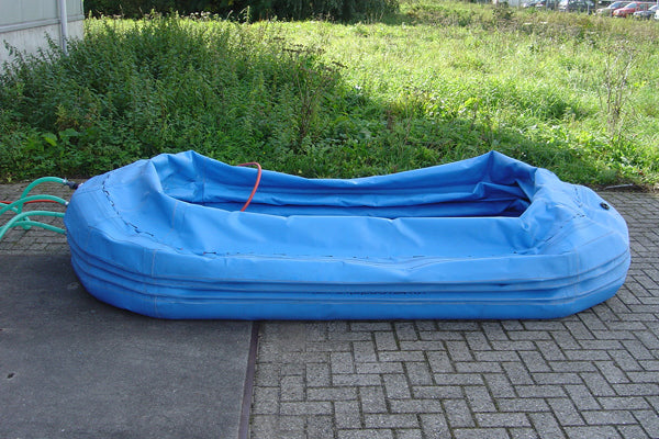 Oppblåsbart bad for behandling av storfe