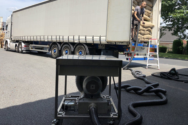 Oppblåsbare puter for sikring av last