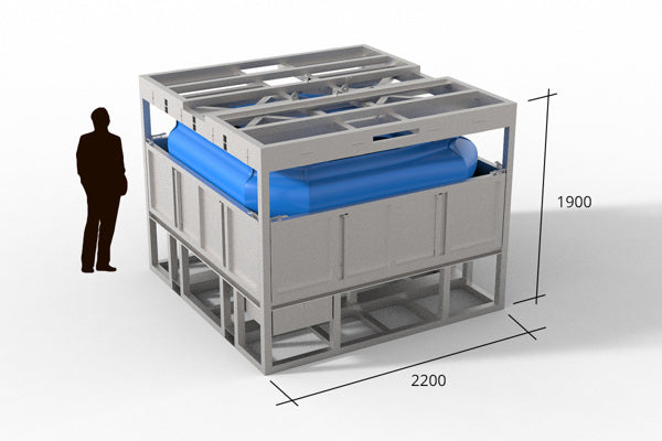 Oppblåsbar stabiliserende løfte enhet