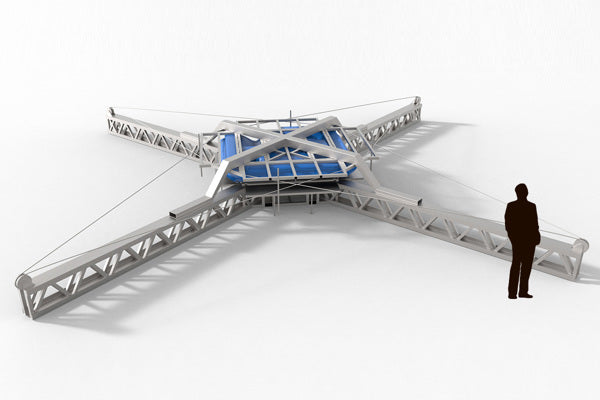 Oppblåsbar stabiliserende løfte enhet