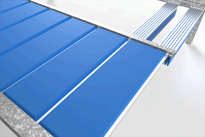 Oppblåsbart trekkspill tak for kar