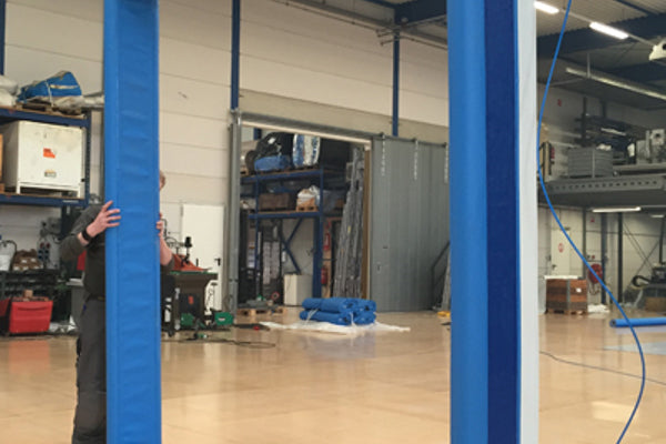 Oppblåsbare tetninger for sikker tømming av lastebiler