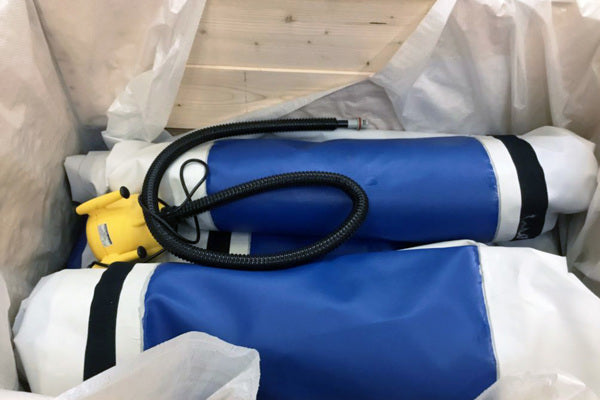 Oppblåsbar vegg mot støv