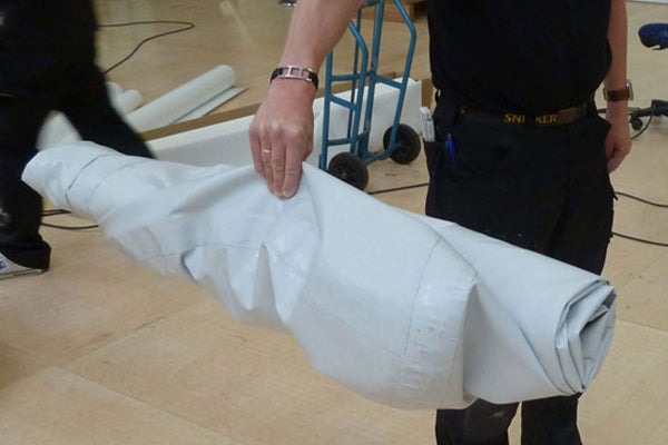 Skive formet oppblåsbar plugg