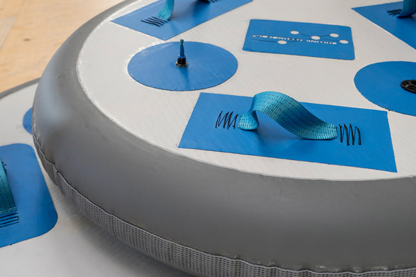 Skive formet oppblåsbar plugg