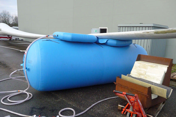 Rotorblad støtte og løfte pose