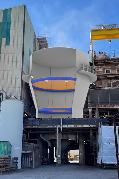 Oppblåsbart sikkerhetsnett system