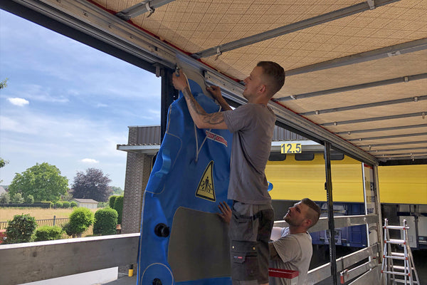 Oppblåsbare puter for sikring av last