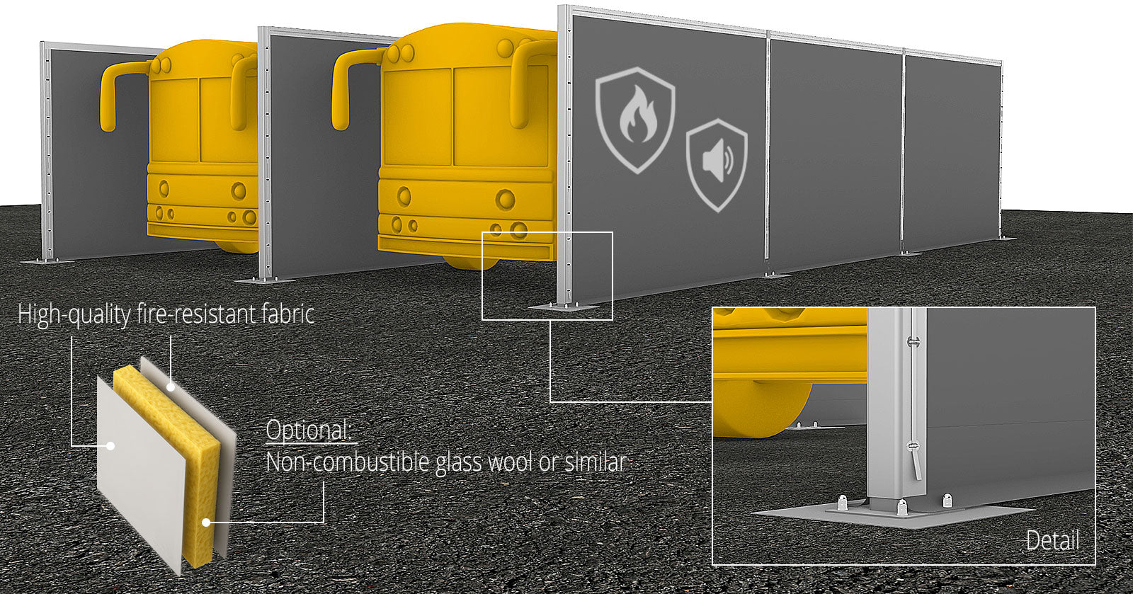 Modular fire screens